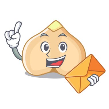 Zarf nohut karakter karikatür tarzı vektör çizim ile