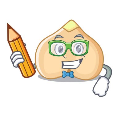 Öğrenci nohut karakter karikatür tarzı vektör çizim