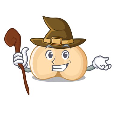 Cadı nohut maskot karikatür tarzı vektör çizim