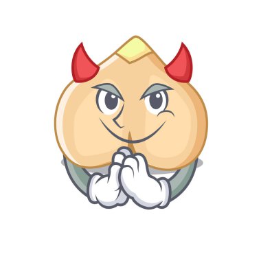 Şeytan nohut maskot karikatür tarzı vektör çizim