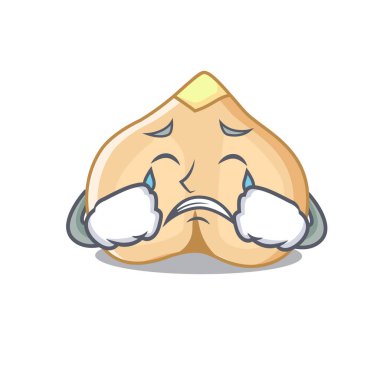 Nohut maskot karikatür tarzı vektör çizim ağlıyor