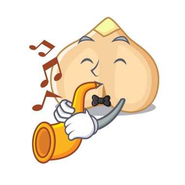 Trompet nohut maskot karikatür tarzı vektör çizim ile