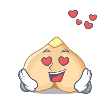 Aşk nohut maskot karikatür tarzı vektör çizim içinde