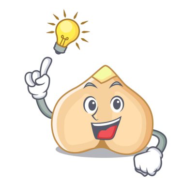 Bir fikir nohut maskot karikatür tarzı vektör çizim var