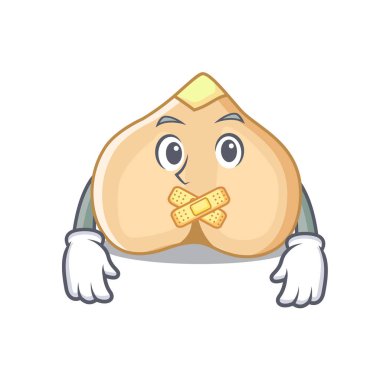 Sessiz nohut maskot karikatür tarzı vektör çizim