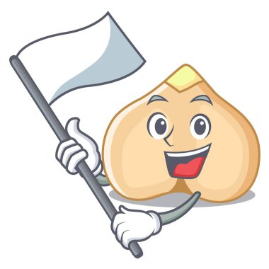 Bayrak nohut maskot karikatür tarzı vektör çizim ile