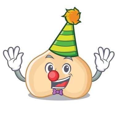 Palyaço nohut maskot karikatür tarzı vektör çizim