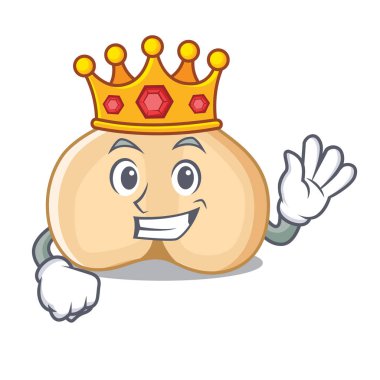 Kral nohut maskot karikatür tarzı vektör çizim
