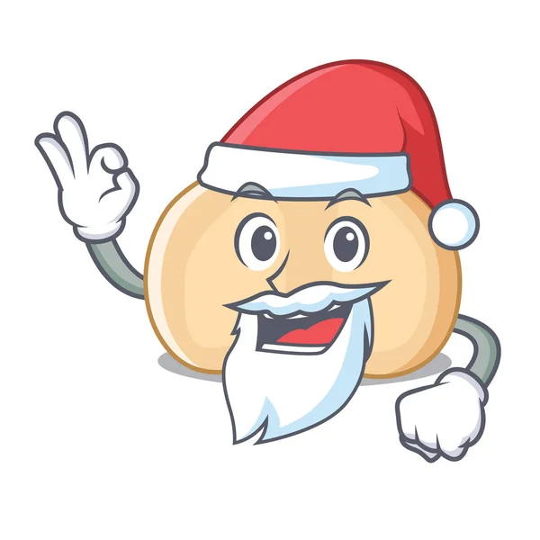 Mascotte Santa Pois Chiches Illustration Vectorielle Style Dessin Animé — Image vectorielle