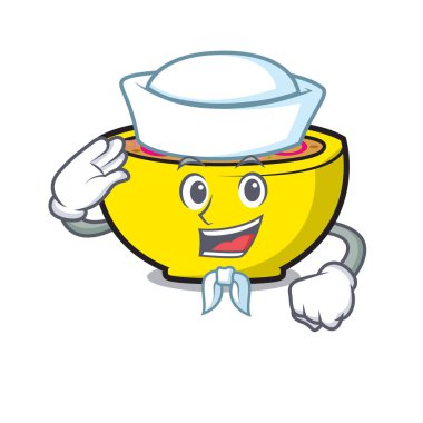 Denizci çorbası Birliği karakter karikatür vektör çizim