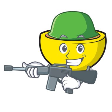 Ordu çorba Birliği karakter karikatür vektör çizim