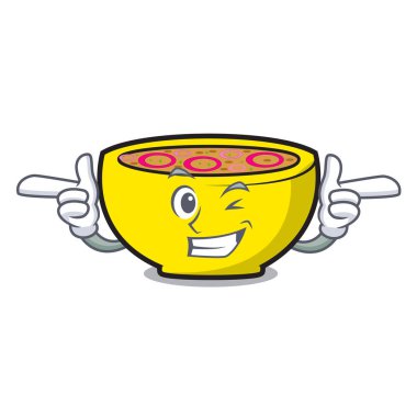 Wink çorba Birliği karakter karikatür vektör çizim