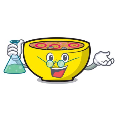 Profesör çorba Birliği karakter karikatür vektör çizim