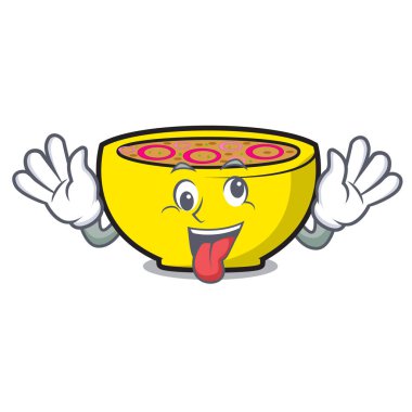 Deli çorba Birliği maskot karikatür vektör çizim