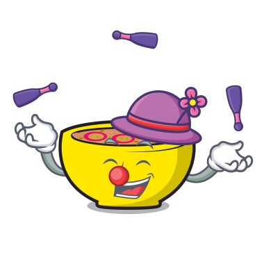 Hokkabazlık çorba Birliği maskot karikatür vektör çizim