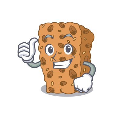 Granola bar karakter karikatür vektör çizim yaşasın