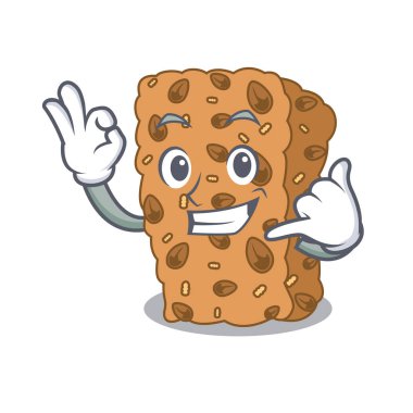 Bana granola bar maskot karikatür vektör çizim de
