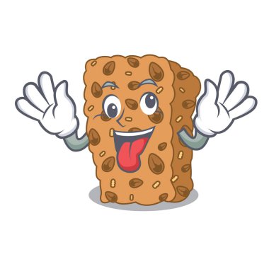 Deli granola bar maskot karikatür vektör çizim