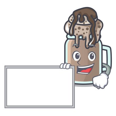 Yönetim Kurulu milkshake karakter karikatür tarzı vektör çizim ile