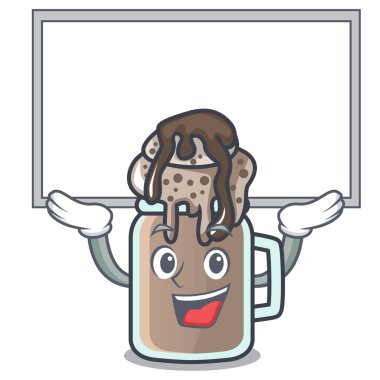 Yönetim Kurulu milkshake karakter karikatür tarzı vektör çizim