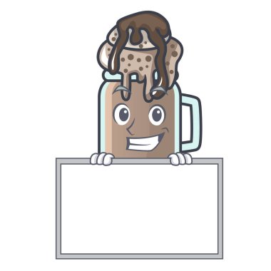 Yönetim Kurulu milkshake karakter karikatür tarzı vektör çizim ile sırıtarak