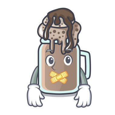 Sessiz milkshake maskot karikatür tarzı vektör çizim