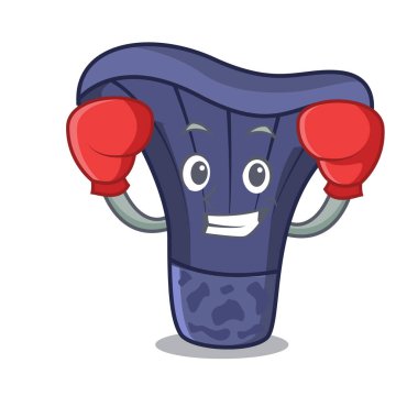 Boks actarius Indigo mantar karakter karikatür vektör çizim