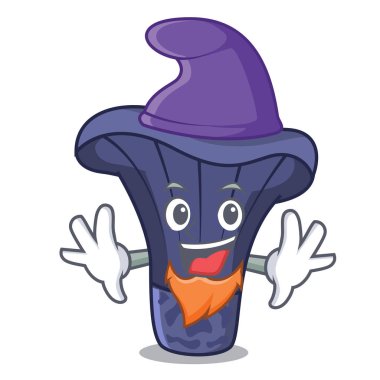 Elf actarius Indigo mantar karakter karikatür vektör çizim