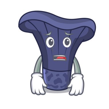 Korkarım actarius Indigo mantar maskot karikatür vektör çizim