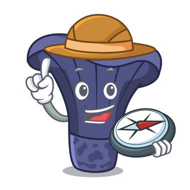 Explorer actarius Indigo mantar maskot çizgi film