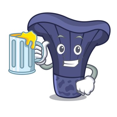 Suyu actarius Indigo mantar maskot karikatür ile