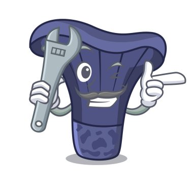 Makinist actarius Indigo mantar maskot çizgi film