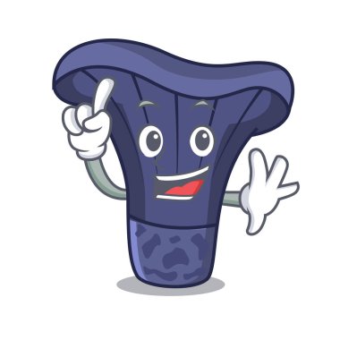 Parmak actarius Indigo mantar maskot çizgi film