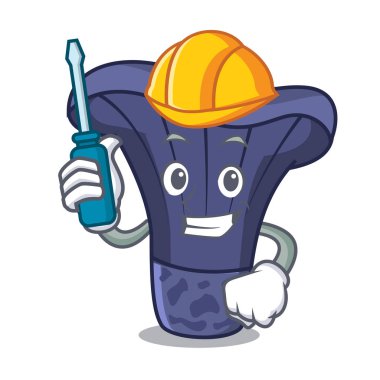 Otomotiv actarius Indigo mantar maskot çizgi film