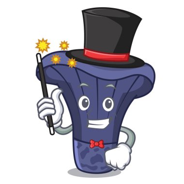 Sihirbaz actarius Indigo mantar maskot çizgi film