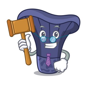 Yargıç actarius Indigo mantar maskot çizgi film