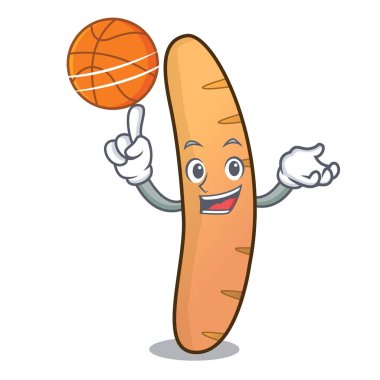 Basketbol baget karakter karikatür tarzı ile