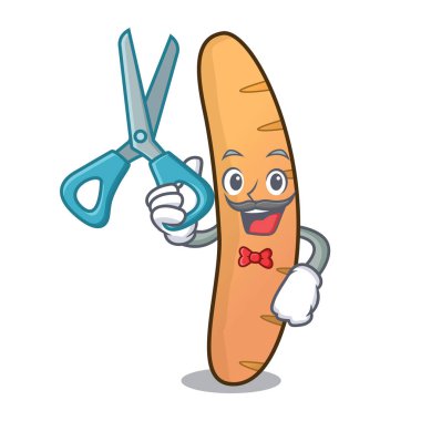 Baget karakter karikatür tarzı berber