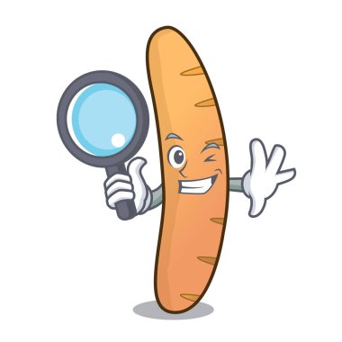 Dedektif baget karakter karikatür tarzı