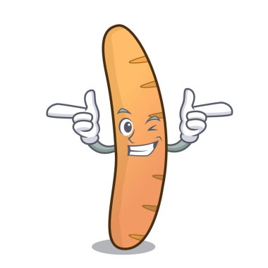 Wink baget karakter karikatür tarzı