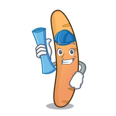 Mimar baget karakter karikatür tarzı