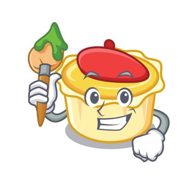 Sanatçı yumurta tart karakter karikatür