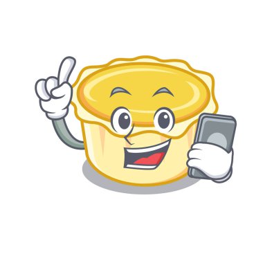 Telefon yumurta tart karakter karikatür ile
