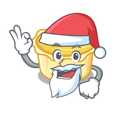 Santa yumurta tart maskot karikatür