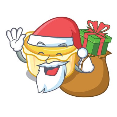 Noel Baba hediye yumurta tart maskot karikatür ile