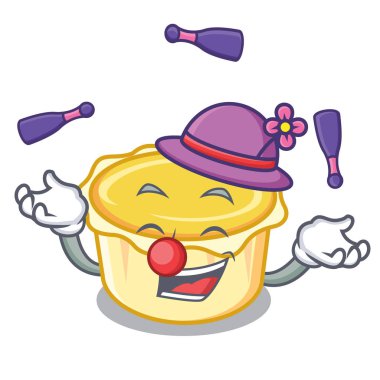 Yumurta tart maskot karikatür hokkabazlık
