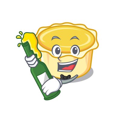 Bira yumurta tart maskot karikatür ile