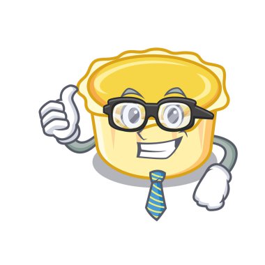 İşadamı yumurta tart karakter karikatür