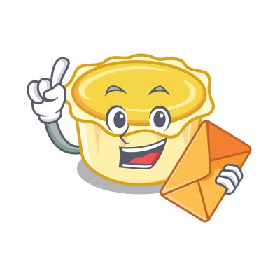 Zarf yumurta tart karakter karikatür ile