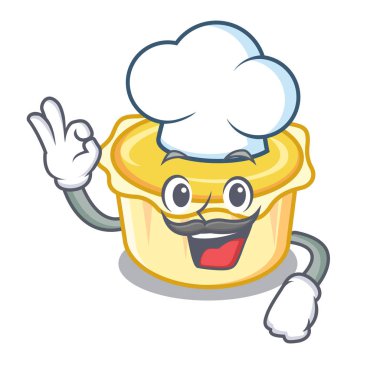 Şef yumurta tart karakter karikatür